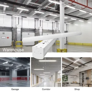 3CCT Switchable Batten Light 1.2M 40W PC IP20 Fixture Office Bathroom Factory Warehouse Tri-proof Purification LED Strip Light