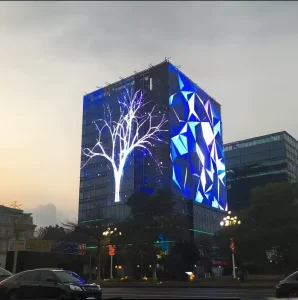 3D Advertising Glass Window HD Transparent LED Video Wall Film Curtain Display Screen LED Wall for Retail Stores