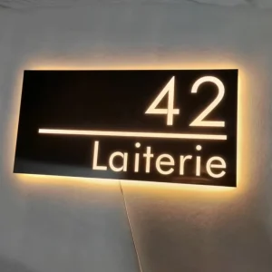 3D Hollow LED Illuminated Light Box for Outdoor Address Advertising Aluminum Frame Hanging Installation