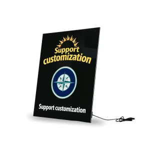3D Logo LED Light Box with Circular Design Decorative Outdoor Advertising Display for Wall Lighting Feature Decorative
