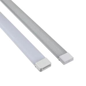 3FT 4FT 18W to 72W LED Linear Batten Light 4000K 6500K PS Prism PC Milky Cover EMC Certified for Office Warehouse