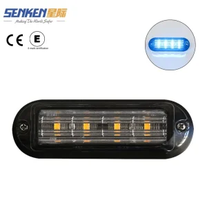 3W*4pcs High Intensity Grille Surface Mounting LED Strobe Vehicle Warning Light Emergency Lighthead