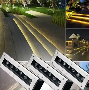 3W 5W 7W 9W 12W Linear LED Inground Light Stainless Steel IP67 Garden Park Ground Square Buried Underground Lamp Floor Foot Bulb