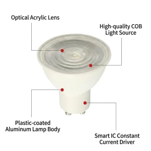 3W 5W 7W B22 Base SMD LED Spotlight with AC DC Power for Residential Use ABS+Aluminum Construction
