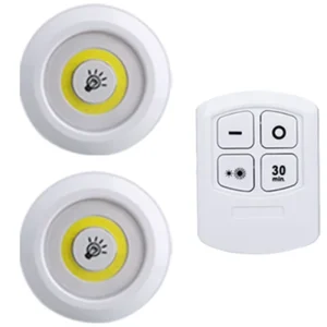 3W COB Under Cabinet Light LED Wireless Bedroom Lights With Remote Control Dimmable