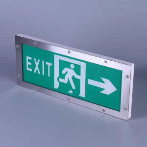 3W IP65 Waterproof Ni CD Stainless Steel LED Exit Guides Sign Emergency Light