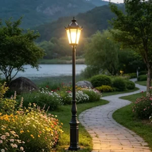 3m 4m Aluminum LED IP65 AC Waterproof Street Garden Lights with Light Sensor & 360 Beam