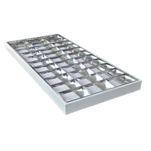 3x20W Fluorescent Grille Lighting 1200×600 4ft T8 Reflector I V Type Ceiling Surface Mounted LED Troffer Light Fixture