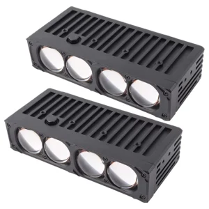 4 Lens Automotive Grille Lights 100W 6500K Car LED Grille Light Biled Projector Lens 4 Eyes Lens
