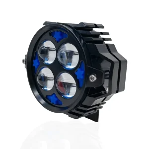 4 Lenses Motorcycle Spotlights LED Electric Bicycle Headlamp With Horn Lens Headlight Driving Lights Work Light Fog Lamp Bulb