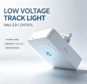 4 Wires 3 Phase Emergency Track Mounted LED Light 5W 3H Non Maintained with Lens LiFePO4 Battery for Public and Corridor Areas