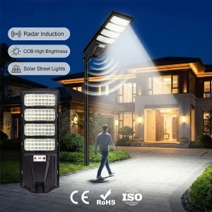 400W All-in-one Solar Street Light Waterproof LED Outdoor Lamp with Remote for Nigeria Warehouse Security