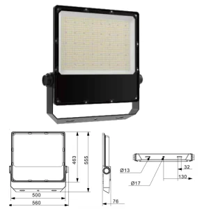 400W IP65 Anti Glare High Power Surface Mounted High Lumen Efficiency Solid Metal LED Flood Lights for Pickleball