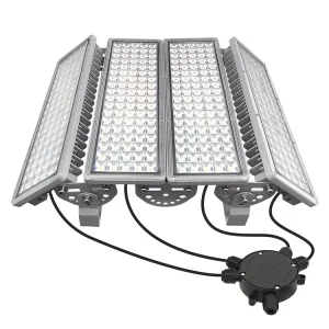 400W LED Flood Light 56000LM 6500K Cool White IP67 Waterproof Outdoor Floodlight 4 Adjustable Heads for Stadium Backyard