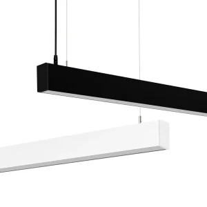 40W 4000K 5000lm 125lm/W IP20 Black Micro-Prism Suspended Surface LED Linear Light