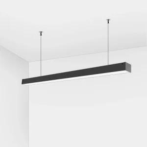 40W Aluminum LED Linear Light High Brightness Commercial Office Ceiling Hanging Lamps with 3-CCT Dimmable Options