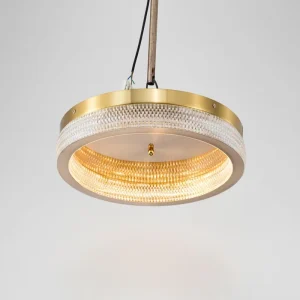 40cm LED Ceiling Light 3000K Warm White Bronze Metal Frame + Transparent Acrylic Shade Living Room Use Eye Caring