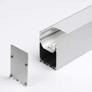40×75 LED Aluminum Profiles Office Pendant Light LED Linear Light Suspended Extrusion Channel Hanging Light for Gym Supermarket