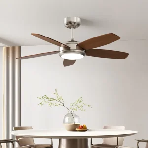42 Inch Bedroom BT Fancy Modern Large Dc Ceiling Fan with Lights, Chandeliers and Remote Home Leaf