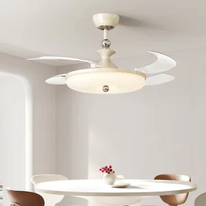 42 Inch Led Smart Ceiling Fans with Led Lamps Lights Read Rotation for Living Room Home with Remote Control Wifi