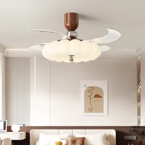 42 Inches Invisible Orient European Designer Chandelier BLDC Motor Ceiling Fan with LED Light Remote Control