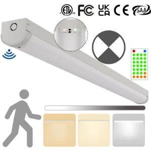 44W 5FT LED Emergency Batten Tunable CCT Sensor Self Test Battery Linkable Supermarket Corridor Metro Lamp ETL DLC SAA CE RoHS