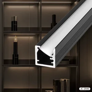 45 Degree Oblique LED Strip Light W9.8 H9.8mm Aluminum Alloy Profile T5 Temper Embedded Installation Cabinet Light