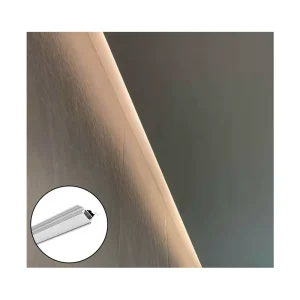 45 Degree Surface Mounted Aluminum LED Profile for Cabinet Shelf Display Lighting Anodized LED Channel with Diffuser
