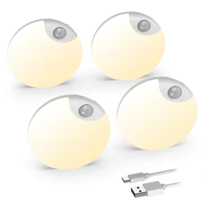4500K 6000K Motion Sensor Night Lamp Stick On Safe LED Lights for Stairs Bathroom Closet Kitchen Cabinet