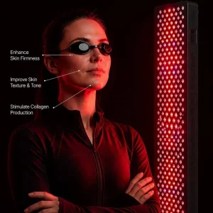460W Standing LED Red Near Infrared Therapy Panel Light Machine with High Power for Sauna Face & Lips Treatment