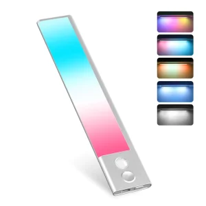 47LED Rechargeable Wireless Under-Cabinet Lighting 5 Fantasy Colors for Bedrooms Game Rooms and Other Spaces