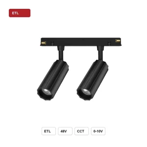 48V 20mm Smart Magnetic Track Light System with DALI Tuya Zigbee CCT 0-10V for Hotel Retail Gallery Lighting