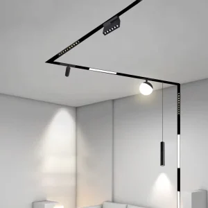 48V Magnetic Track System Surface Mounted Spot Focus Lamp Linear Light Magnetic LED Track Light for Commercial Lighting