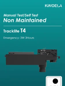 48Vdc Self Test Track Emergency Light Non Maintained 3W 400LM LiFePO4 Battery IP20 180 Minutes Backup Fire Rated Spot Light CE