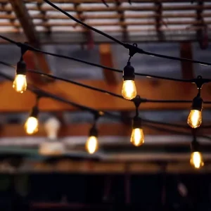 48ft Ft Commercial Building Outdoor Led Lighting S14 2W Edison Filament Bulb 240v Led Light String