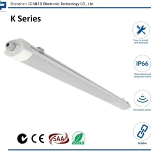 4FT 36W LED Batten Lights IP66 Tri-proof Led Batten Lights Sensor Dimming Parking Lot Underground Industrial RCM CE SAA Rohs