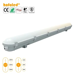 4FT 40W 50W LED Tri-proof Light 120cm 3CCT Watt Selectable Waterproof Industrial Warehouse Garage IP65 LED Batten Light