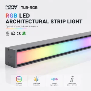 4FT 40W 5200lm Linkable Linear Ceiling Light 0 10V Dimmable for Lobby Retail and Showroom