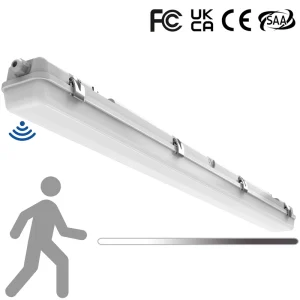 4FT 40W Commercial Industrial Waterproof Sensor Linear Lighting 40 Watt LED Vapor Tight Sensor Dimming Lighting IP65 IK08 SAA