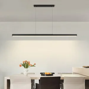 4FT 45W Linkable LED Linear Pendant Light Surface Mounted LED Batten Light Adjustable Height for Office or Shop Long Shape