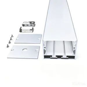 4FT 5FT 8FT OEM ODM DIP Switch Aluminum Profile LED Strip Lamp Suspended Batten Anti-Glare Office Chandelier Long Linear Light