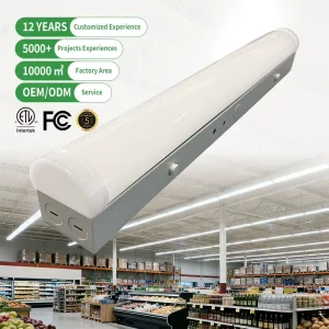4FT LED Linear Strip Light ETL DLC Shop Light Linkable Dimmable 120-277V Commercial Light Fixture US Stock