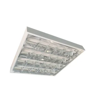 4X8W Recessed Louver Type Troffer Fixture Office T8 LED Grille Fluorescent Light Fixture