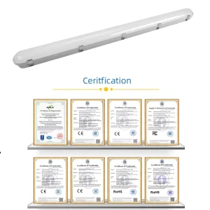 4ft ETL Certified LED Tri-proof Light IP65 Vapor Tight Fixture Waterproof Batten Lamp for Warehouse Garage Lighting