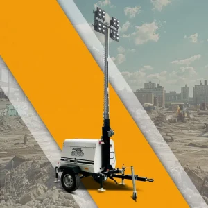 4x350W LED Manual Light Tower Diesel Generator Emergency Lighting Road Construction Light Tower
