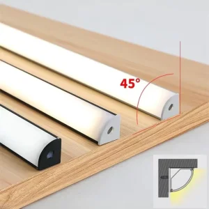 5 10pcs 8x8mm Ultra Narrow LED Aluminum Profile 5050 3528 V Type Channel Milky PC Cover Holder Showcase Modern Strip Light