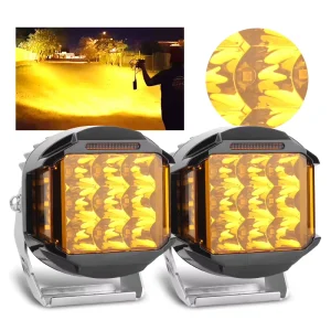 5′ LED Car Spotlights for Trucks Off-road Vehicles 4×4 UTV Driving Fog Lights DRL Pod Work Lights
