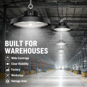 5 Years Warranty Dimmable UFO LED High Bay Lamp 60W 300W Aluminum Housing IP66 Commercial Supermarket Factory Highbay Lighting