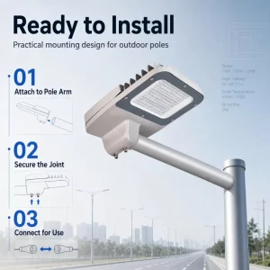 5 Years Warranty Smart IP66 50W 100W 150W 200W Parking LED Light Outdoor Lamp Adjustable Road Commercial LED Street Lights