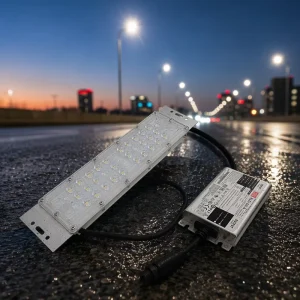 50-80W 28 In 1 5050 SMD LED Tunnel Light Module 80×150° Asymmetric Beam With Mean Well Driver Kit OEM LED Module Supplier